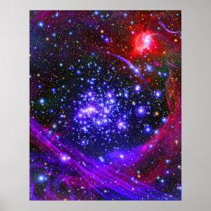 The Arches star cluster deep inside the hub Poster