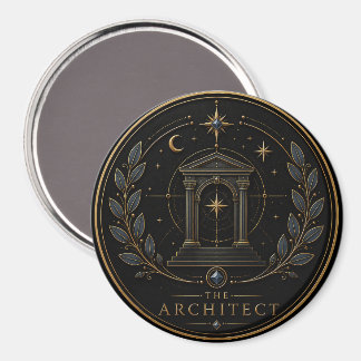 The Architect Capricorn Archetype Circle Magnet