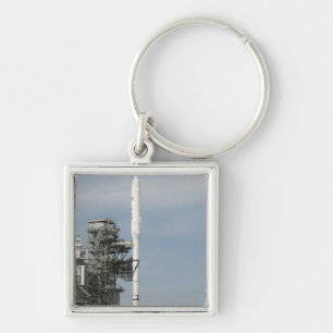 The Ares I-X rocket is seen on the launch pad Keychain