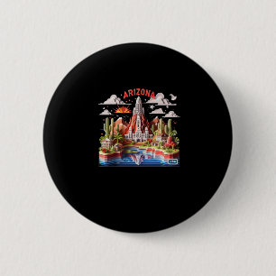 The Arizona State In Usa Sticker1 2 Inch Round Button