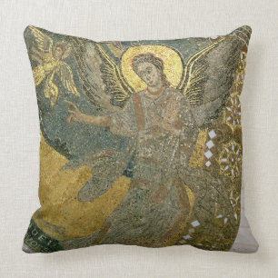 The Ark of the Covenant supported by Cherubim, fro Throw Pillow