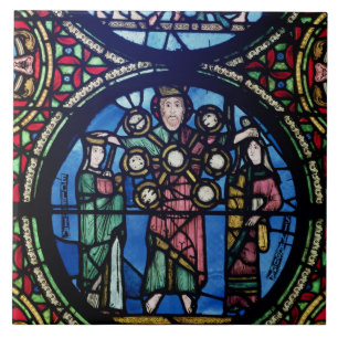 The Ark of the Covenant window, detail of God with Tile