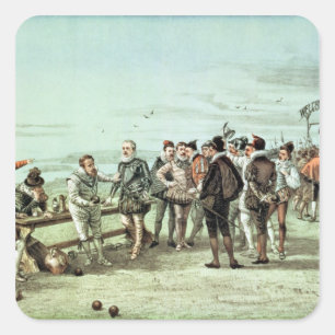 The Armada of 1888 in Sight Square Sticker