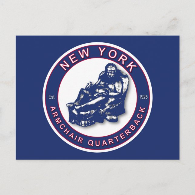The Armchair Quarterback - New York Football Fans Postcard (Front)