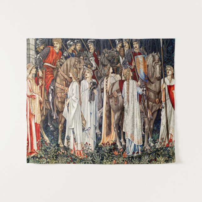 The Arming and Departure of the Knights  Tapestry (Front (Horizontal))