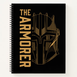 The Armorer Helmet Line Art Notebook