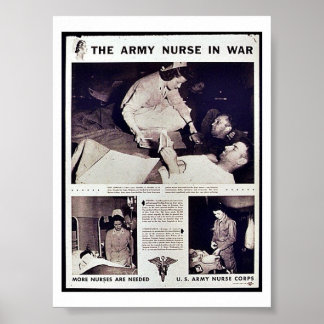 The Army Nurse In War Poster