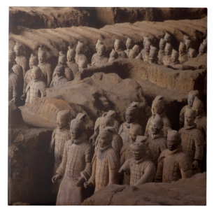 The Army of terra cotta warriors at Emperor Qin Tile