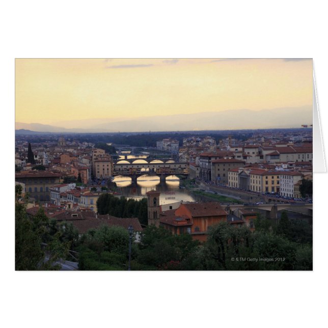 The Arno river and Ponte Vecchio in Florence, (Front Horizontal)