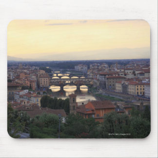 The Arno river and Ponte Vecchio in Florence, Mouse Pad