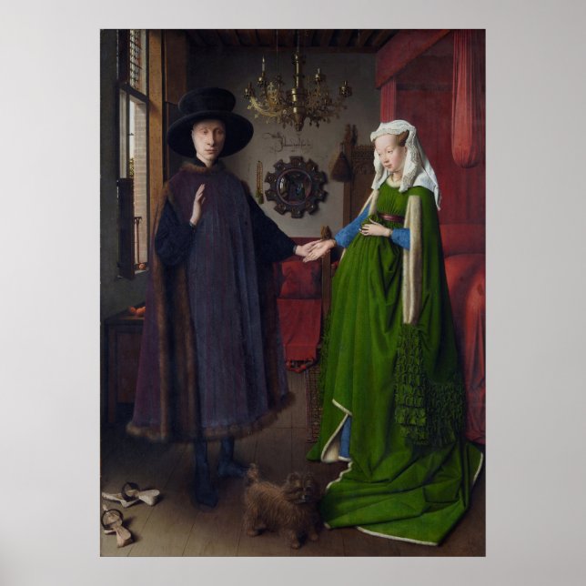 The Arnolfini Marriage (by Jan van Eyck) Poster (Front)