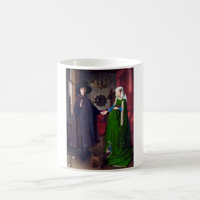 The Arnolfini Portrait, Jan van Eyck Coffee Mug (Center)