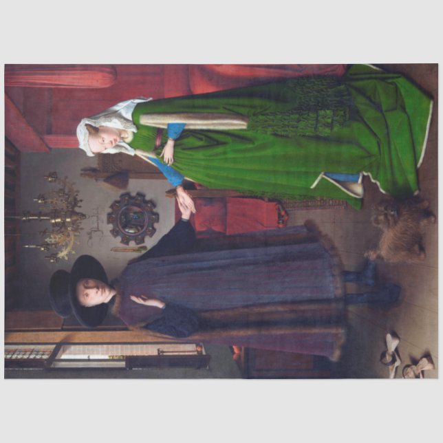 The Arnolfini Portrait, Jan van Eyck Tissue Paper (Front)