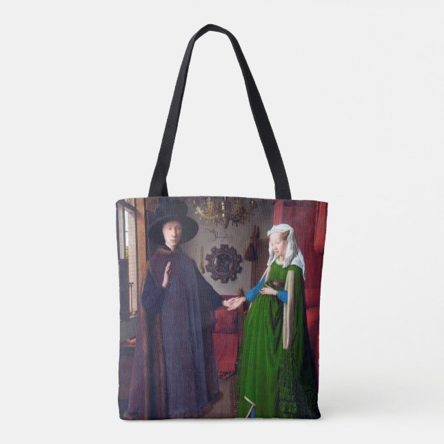 The Arnolfini Portrait, Jan van Eyck Tote Bag (Back)
