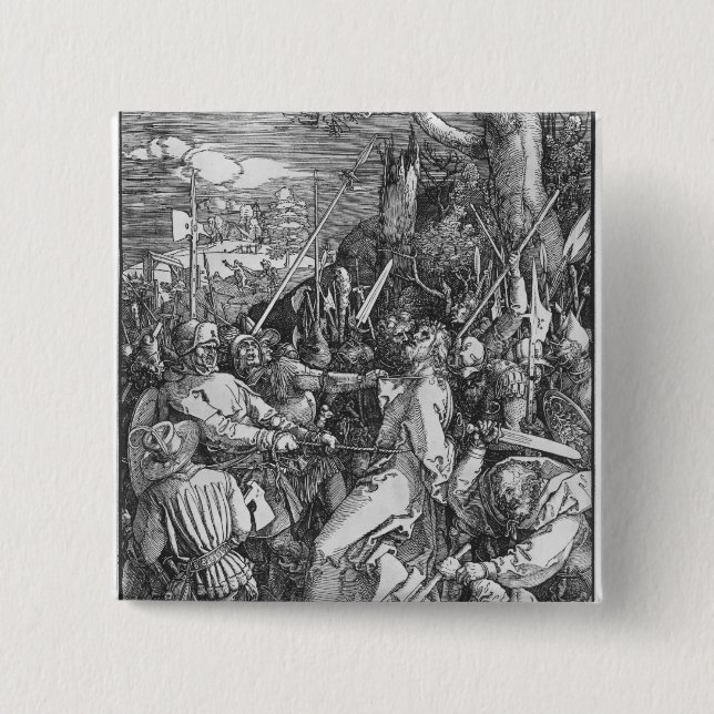 The Arrest of Jesus Christ, 1510 2 Inch Square Button (Front)