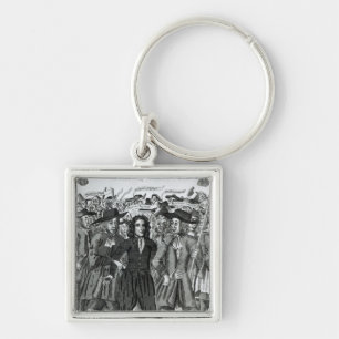 The Arrest of Judge Jeffreys 1689 Keychain