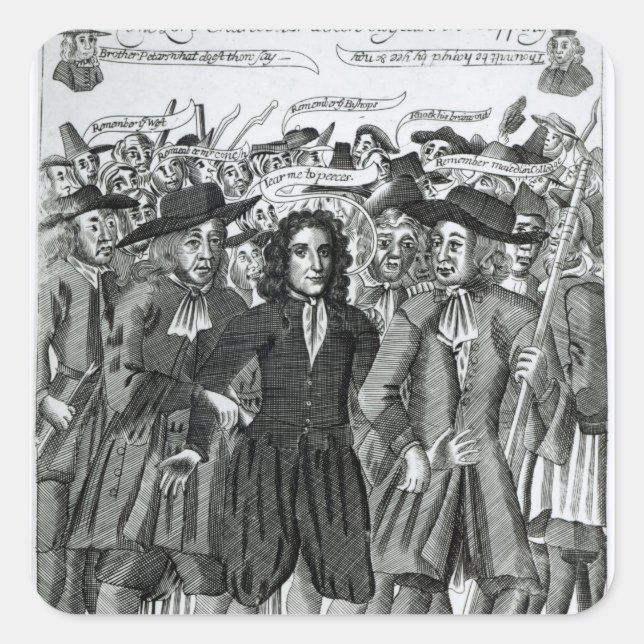 The Arrest of Judge Jeffreys  1689 Square Sticker (Front)