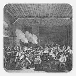 The Arrest of Louis XVI at Varennes Square Sticker