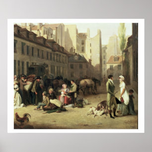 The Arrival of a Stage Coach at the Terminus, deta Poster