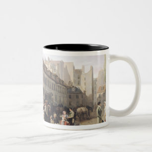The Arrival of a Stagecoach at the Terminus Two-Tone Coffee Mug