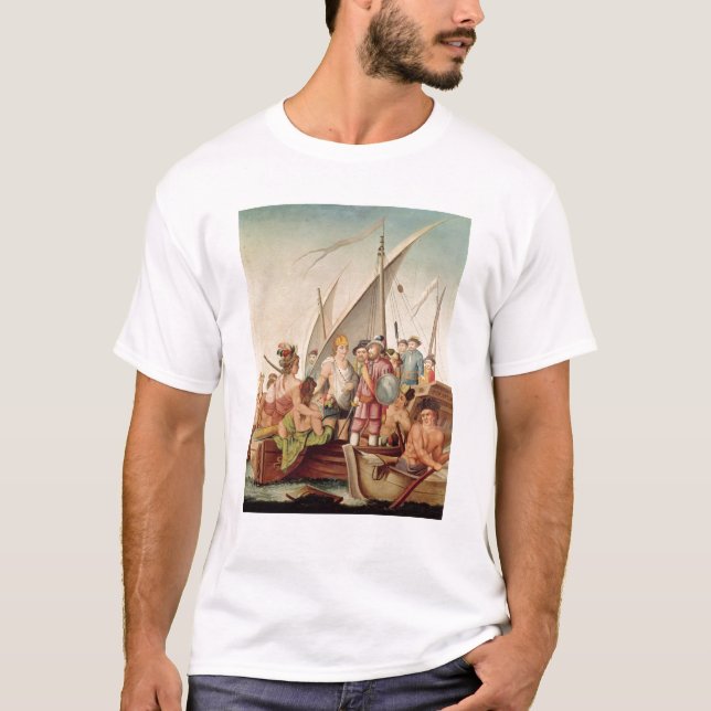 The Arrival of Hernando Cortes  in Mexico T-Shirt (Front)