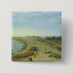The Arrival of the Allied Army at Itapiru, Paragua 2 Inch Square Button