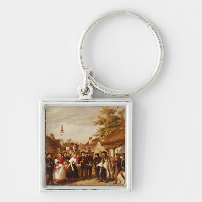 The Arrival of the Bride, 1856 Keychain (Front)