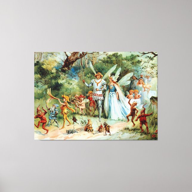 The Arrival of the King and Queen of Fairies Canvas Print (Front)
