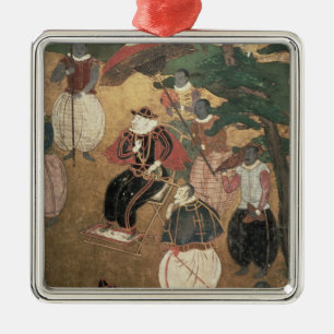 The Arrival of the Portuguese in Japan Metal Ornament