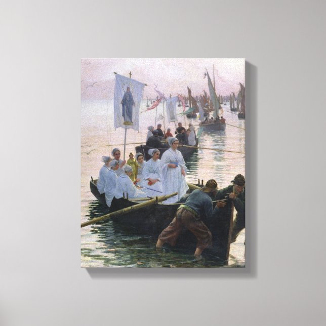 The Arrival of the Procession of St. Anne Canvas Print (Front)