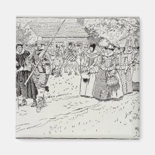 The Arrival of the Young Women at Jamestown Magnet