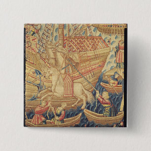 The Arrival of Vasco de Gama in Calicut 2 Inch Square Button