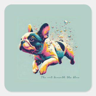 The Art Beneath the Blue Square Sticker