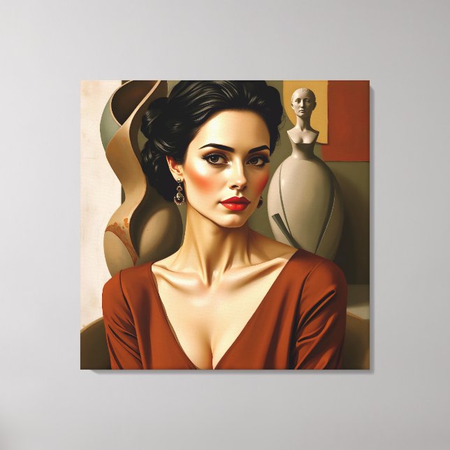 The Art Between Us – Colourful Portrait         Canvas Print (Front)