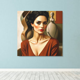 The Art Between Us – Colourful Portrait         Canvas Print