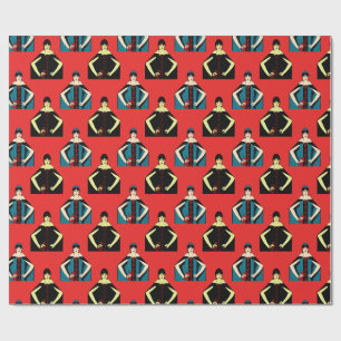 The art deco feminist wrapping paper