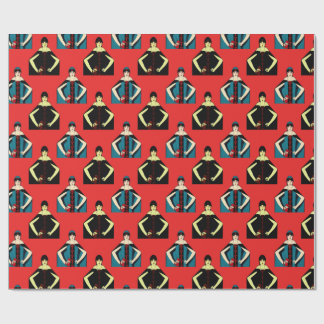 The art deco feminist wrapping paper