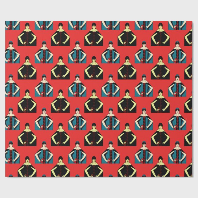 The art deco feminist wrapping paper (Flat)