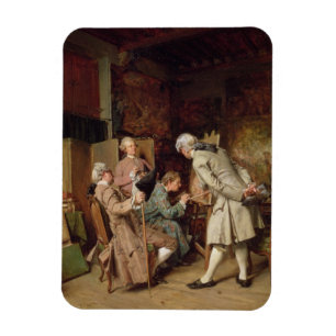 The Art Lovers, or The Painter, 1860 (panel) Magnet