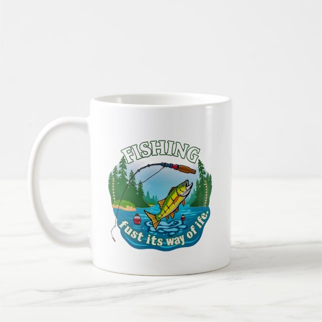 The Art of Fishing Coffee Mug (Left)