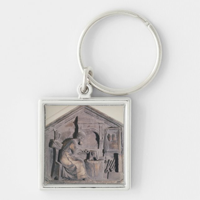 The Art of Forging, hexagonal decorative Keychain (Front)