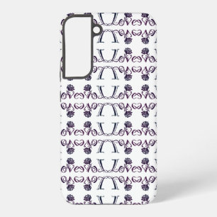 The Art of Love: Elegant Letters and Blooming Rose Samsung Galaxy Case