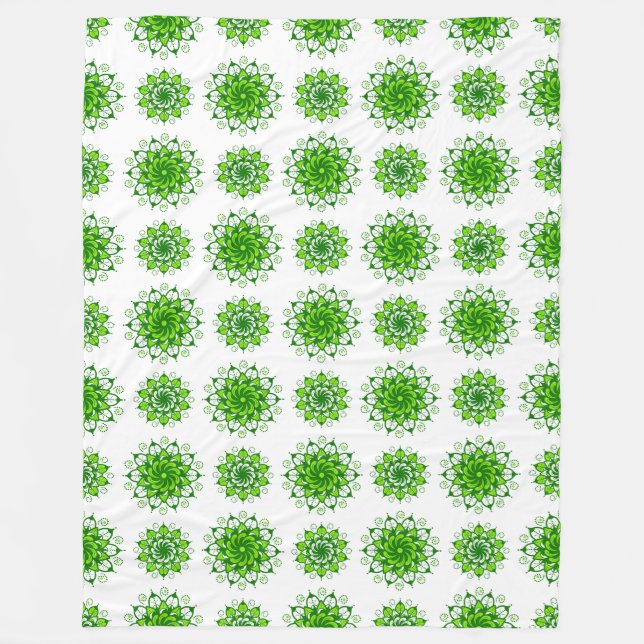 the art of mandala pattern fleece blanket (Front)