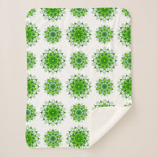 the art of mandala pattern sherpa blanket