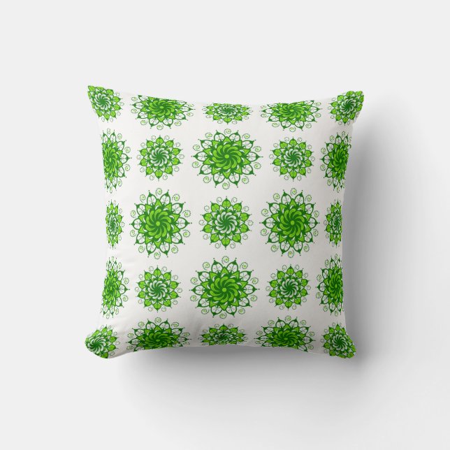 the art of mandala pattern throw pillow (Front)