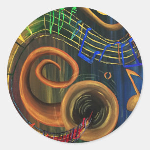 The ART of Music  Classic Round Sticker
