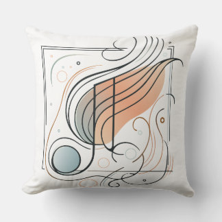 The art of music design throw pillow