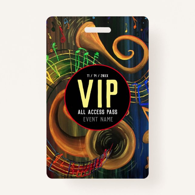 The ART of Music VIP All Access Pass Badge (Front)