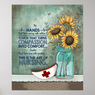 The Art Of Nursing Motivational Poster