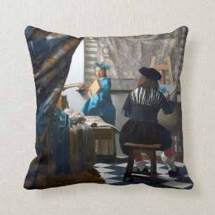 The Art of Painting, Johannes Vermeer, 1666-1667 Throw Pillow